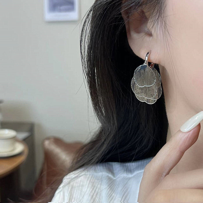 Wholesale Silver hollow butterfly wing tassel earrings simple earrings