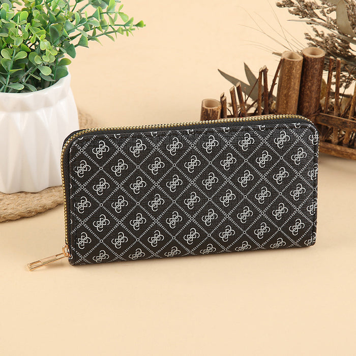Wholesale Stylish PU Leather Multi-function Long Wallet with Card Slots MOQ≥3