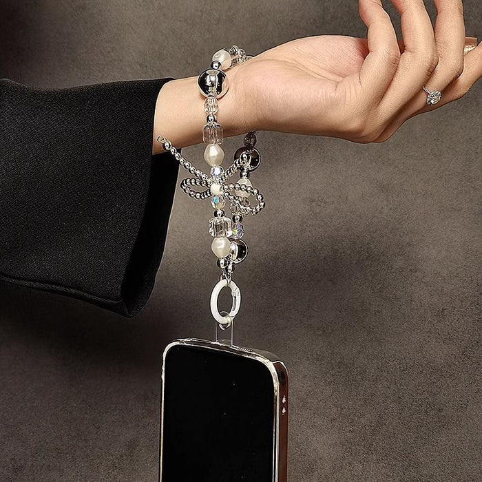 Wholesale Bowknot Bead Wristlet Keychains