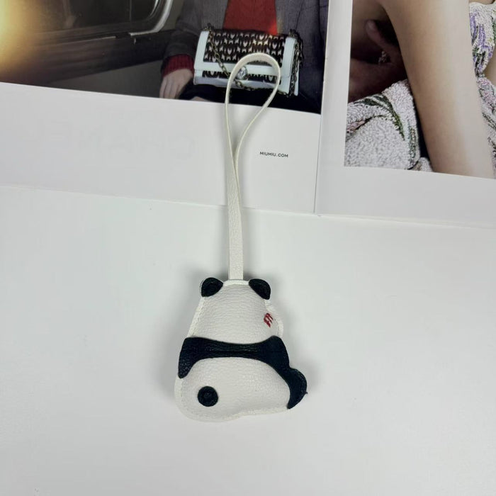 Wholesale Panda Leather Bag Strap Pendant Accessory Leather Pendant