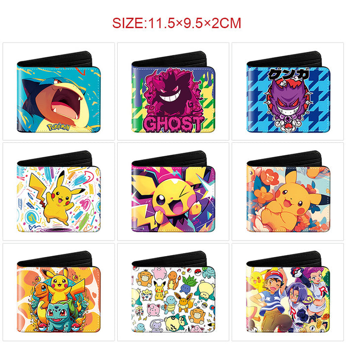 Wholesale Cute Anime Elf Pattern PU Bifold Wallet Short Card Holder Coin Purse Everyday Chic Fashion Accessory