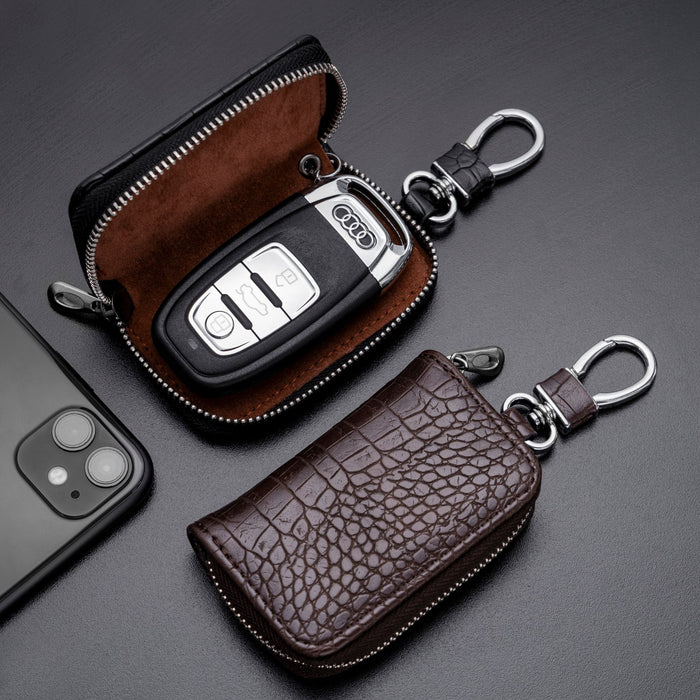 Wholesale Business Universal Car Key Bag Crocodile Pattern Zipper Car Key Protection Cover Car Supplies JDC-KC-XQ001