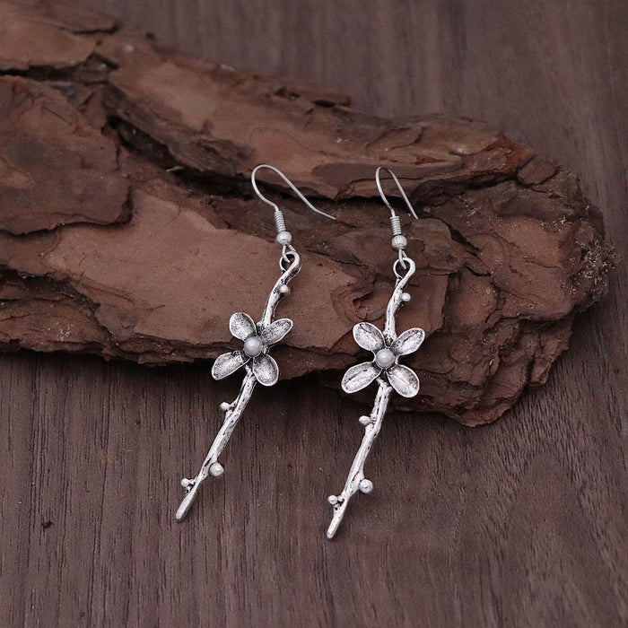 Wholesale Vintage bronze circle leather earrings