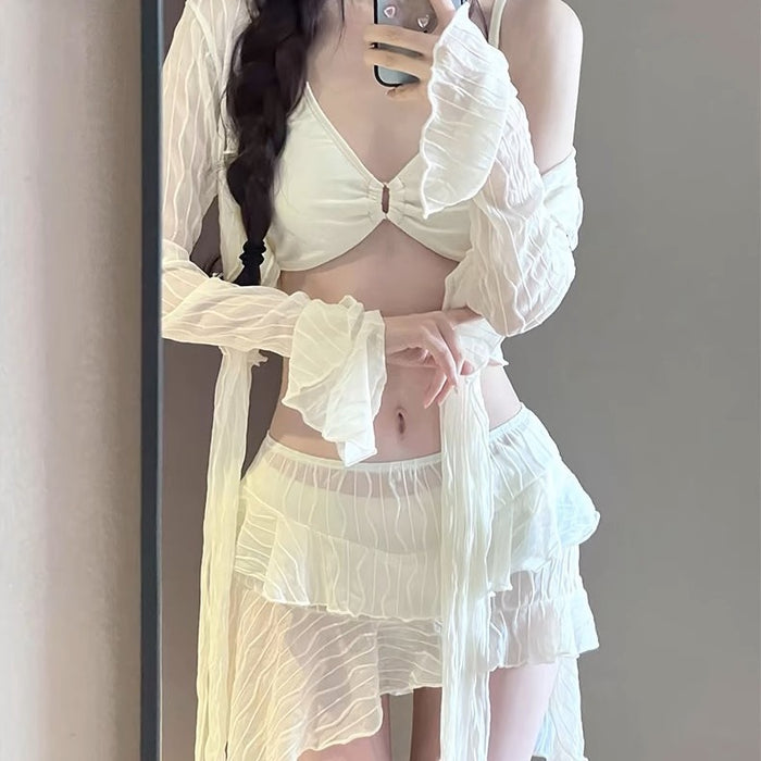 Wholesale Swimsuit Split Bikini Four Piece Set