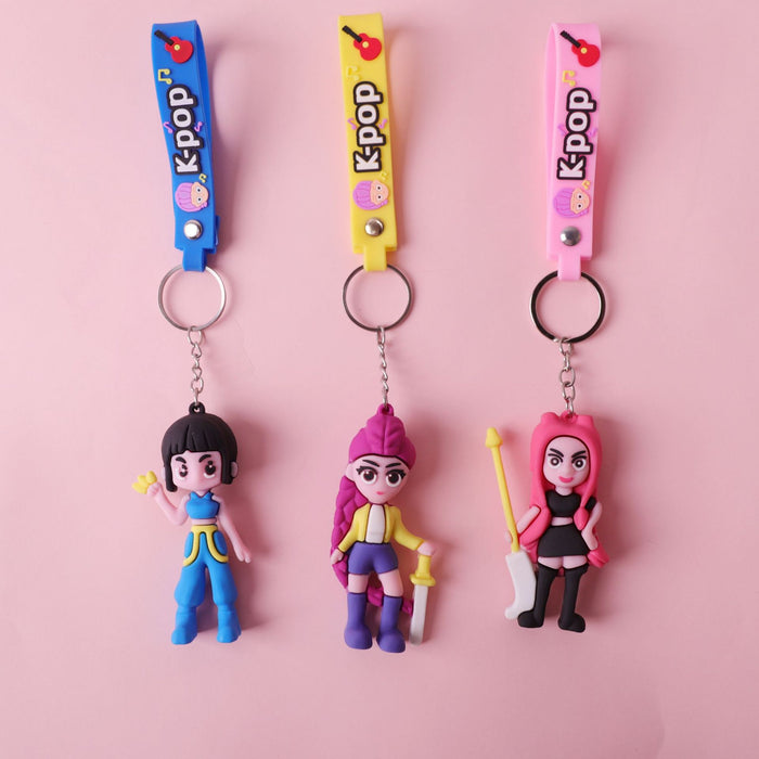 Wholesale K-POP keychain PVC soft plastic doll anime pendant
