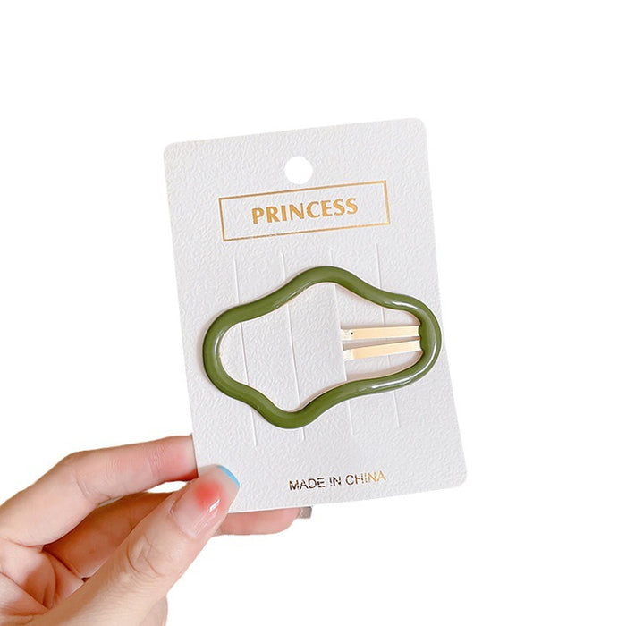 Wholesale Cloud-shaped hollow hairpin female BB clip broken hair forehead bangs side clip side   back head clip headdress