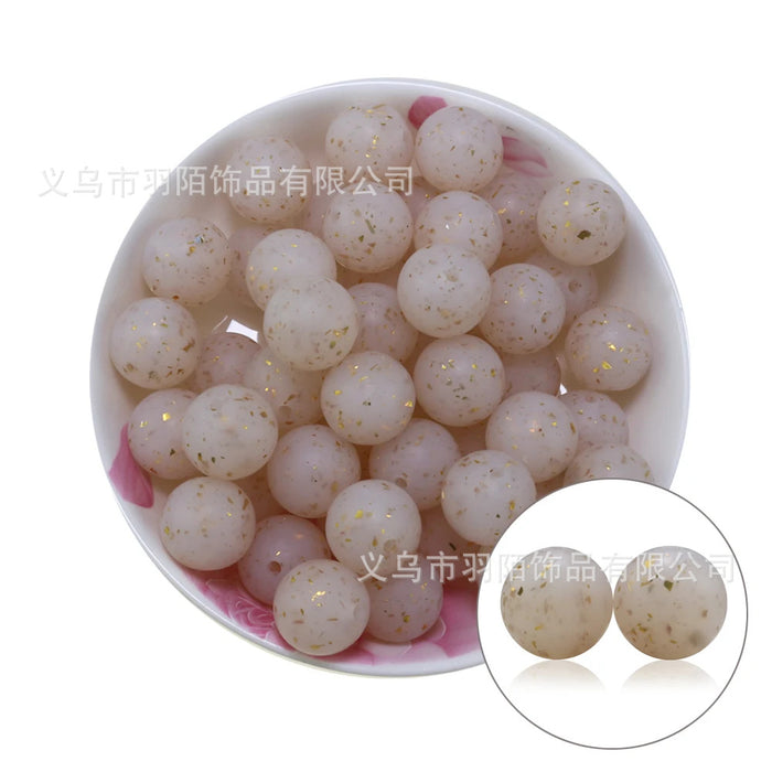 Wholesale 50pcs Platinum Glitter Silicone Beads JDC-BDS-HongZhou017