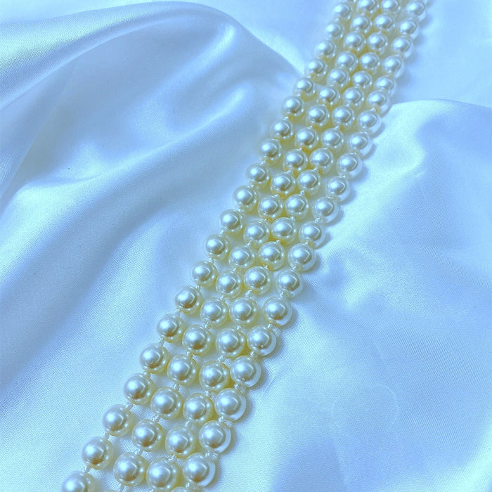 Wholesale Retro pearl necklace for female actress with elegant temperament, small fragrance style, double-layer collarbone chain, versatile long sweater chain