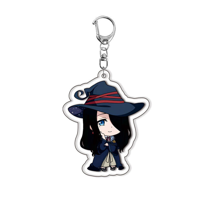 Wholesale Witch acrylic keychain animation surrounding campus creative jewelry pendant