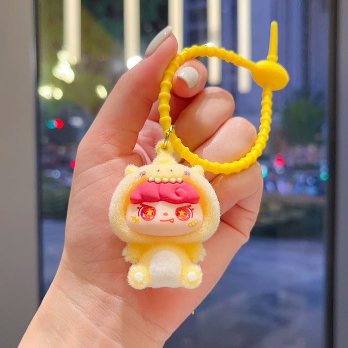 Wholesale Flocked  Keychain  Big Cousin Doll Pendant Accessory Exquisite Ornament Desktop Decoration Gift