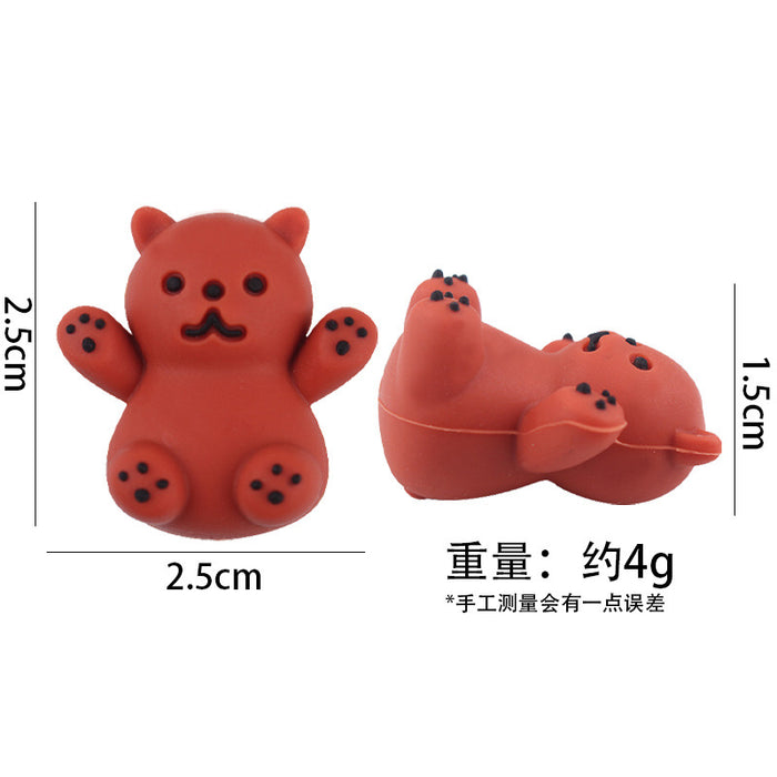 Wholesale Cartoon 3D Bear Silicone Focal Beads JDC-BDS-GuangTian012