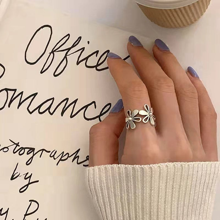 Wholesale  finger ring female flower opening ring