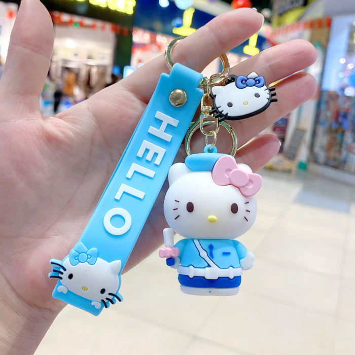 Wholesale Creative keychain cartoon car keychain book bag decoration