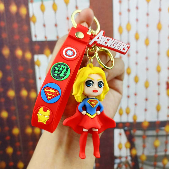 Wholesale Superhero Ugly Harley Quinn Key Chain Student Couple Doll Key Pendant Bag Pendant Key Chain JDC-KC-YYi016