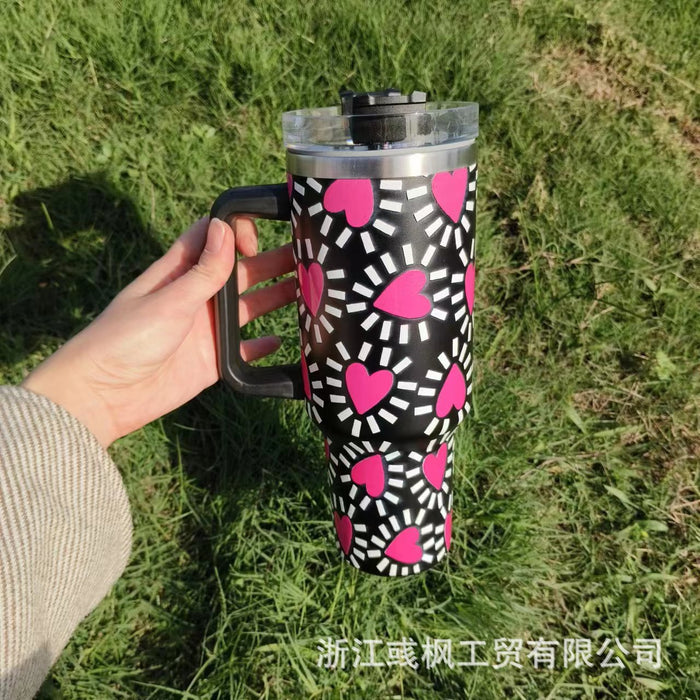Wholesale Valentine' s Day Themed 40oz Insulated Car Cup with Handle 304 Stainless Steel MOQ≥2