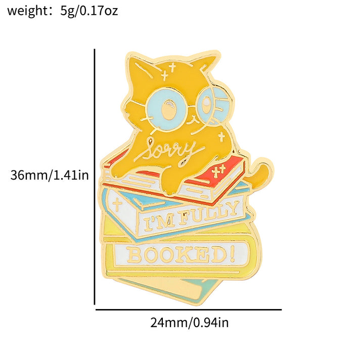 Wholesale Cute cartoon funny personality kitten brooch cat metal badge clothes bag accessories