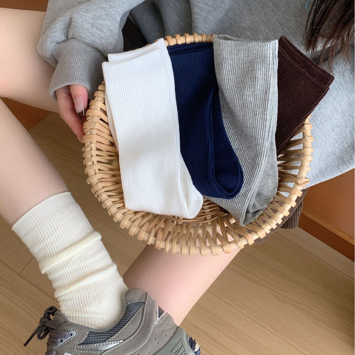 Wholesale Socks, mid tube, long tube, white pile socks, paired with small leather shoes