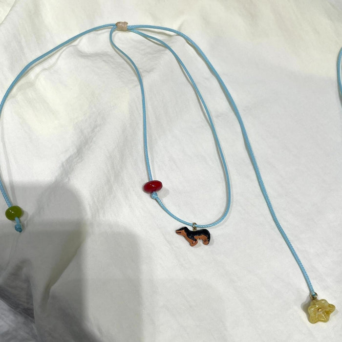 Wholesale Colorful necklace, cute sweater chain, versatile necklace