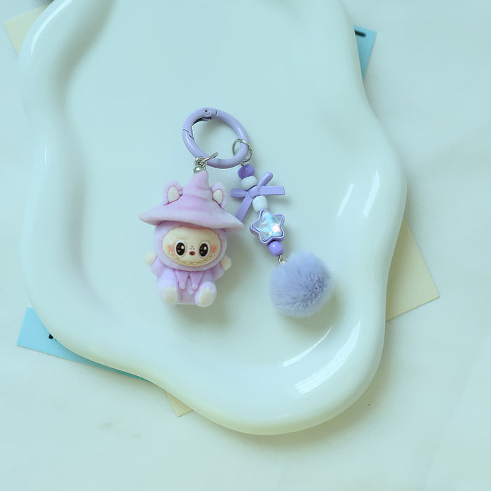 Wholesale Flocking wizard key chain pendant cute doll accessories mobile phone accessories pendant