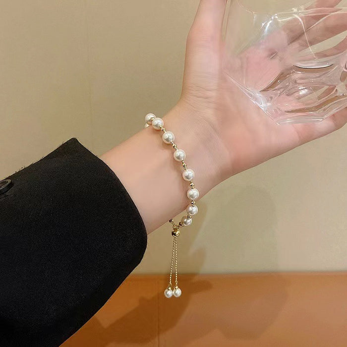 Wholesale Small niche, simple, fashionable, light luxury bracelet with versatile temperament, pearl bracelet, wristband