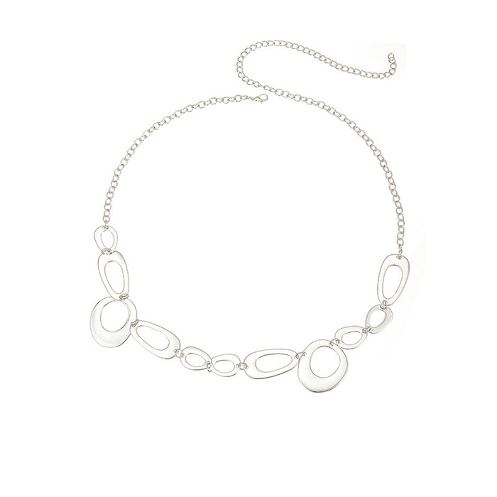 Wholesale New metal ring waist chain, fashionable and simple body chain