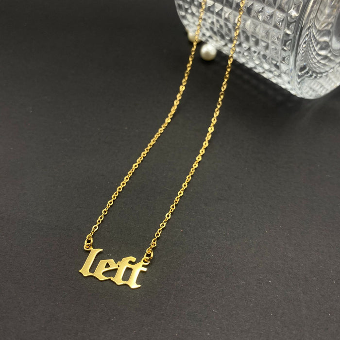 Wholesale left navigation necklace non-fading clavicle chain letters