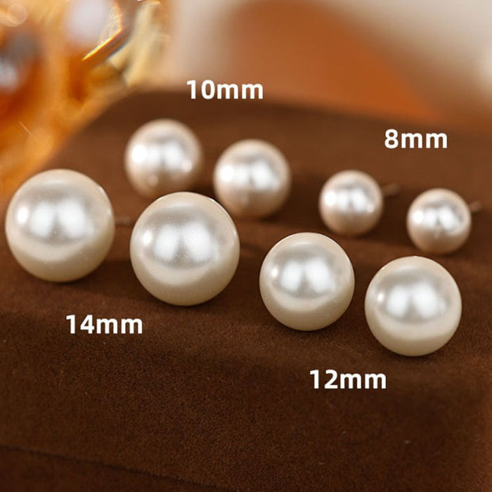 Wholesale Pearl earrings women's pure silver light luxury high-end French earrings decoration