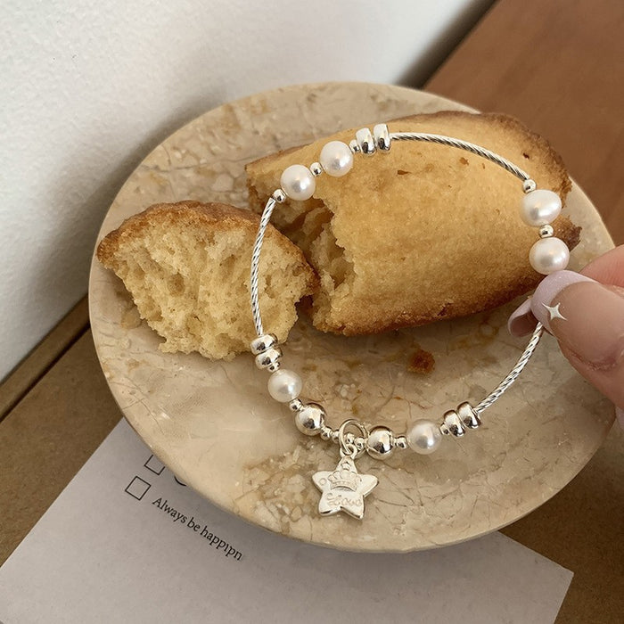 Wholesale Pure silver bracelet, bead, niche temperament, versatile accessory