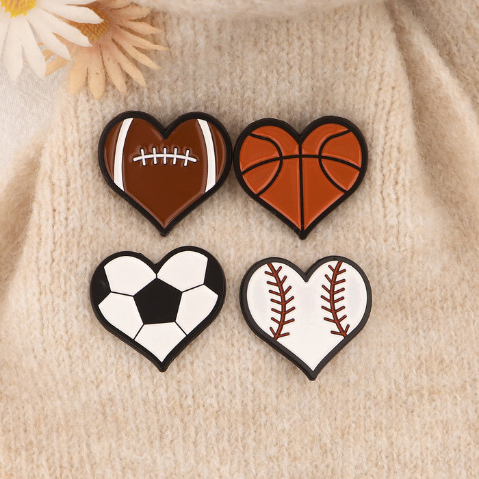 Wholesale Love Sports Football Basketball Series Badge Clothing Backpack Decorative Alloy Brooch