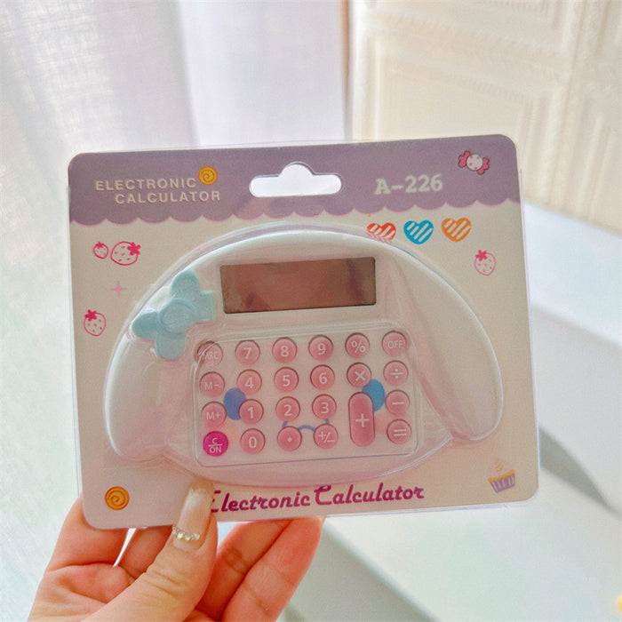 Wholesale cute head calculator cartoon cat head arithmetic portable portable mini computer