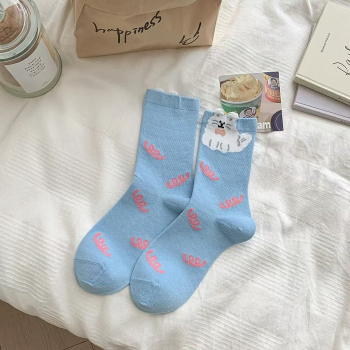 Wholesale Animal Socks Spring Versatile Mid Socks