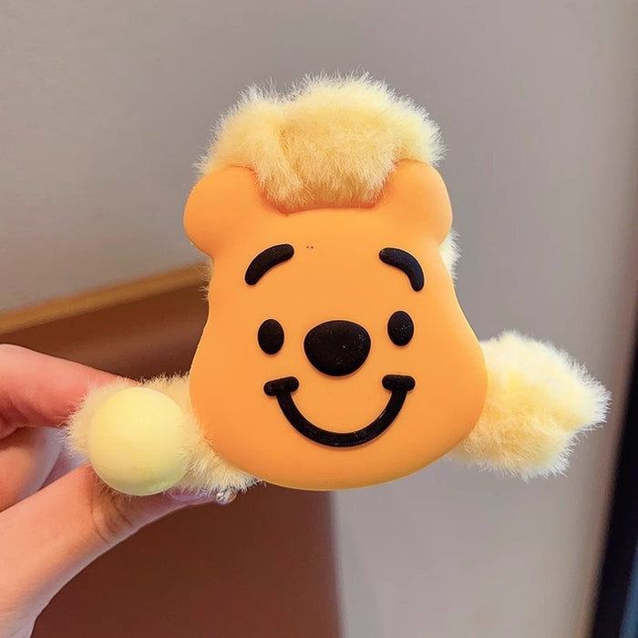 Wholesale Large plush claw clip,  brown color