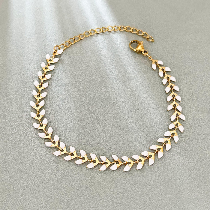 Wholesale Original New Product 6mm Double sided Drip Oil Aircraft Bracelet Vacuum Plated Stainless Steel Bracelet