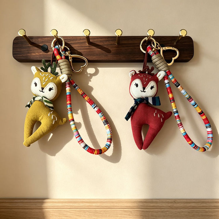 Wholesale Vintage Cute Cartoon Cloth Keychain Bag Charm Accessory