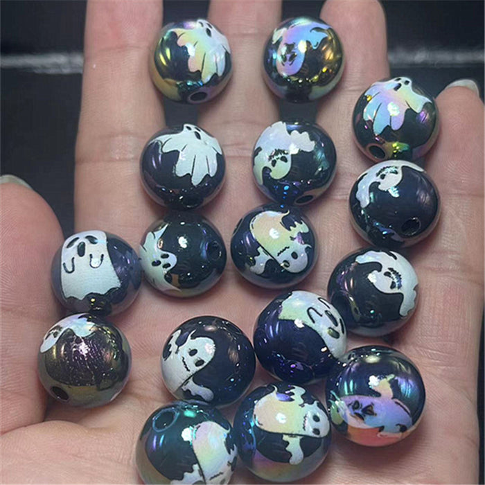 Wholesale 200pcs Halloween Series Acrylic Electroplated Beads JDC-BDS-Xiaox001