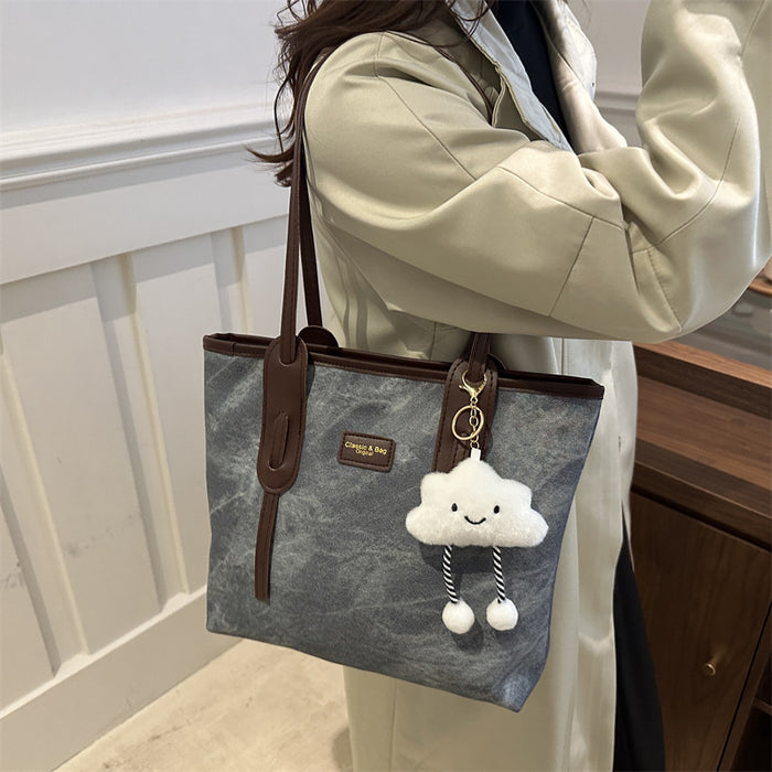 Wholesale Leisure large capacity bag with versatile texture, commuting shoulder bag, hand-held tote bag