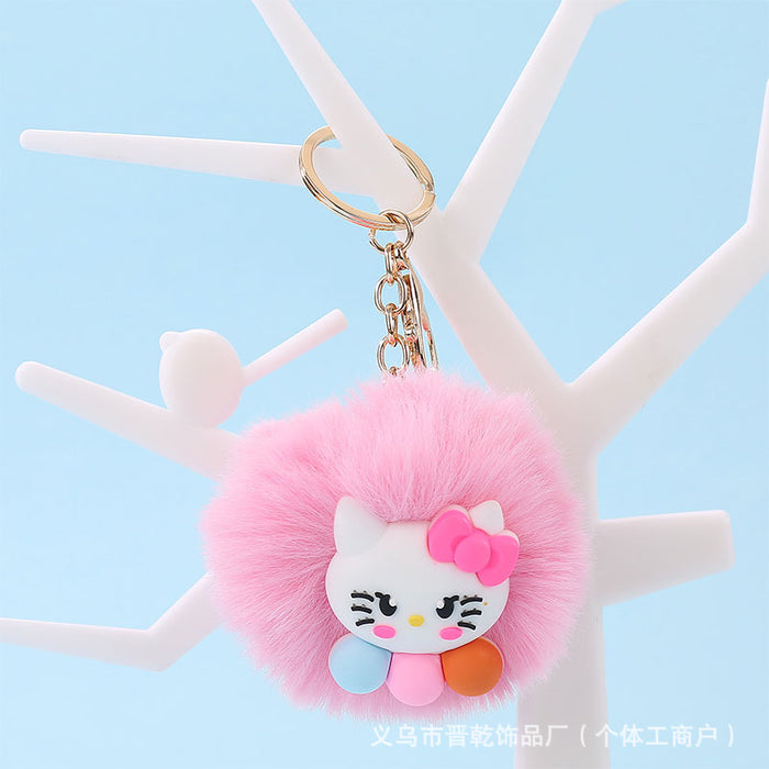 Wholesale Cartoon Cute Fur Ball Pendants Keychains JDC-KC-Jinqian001