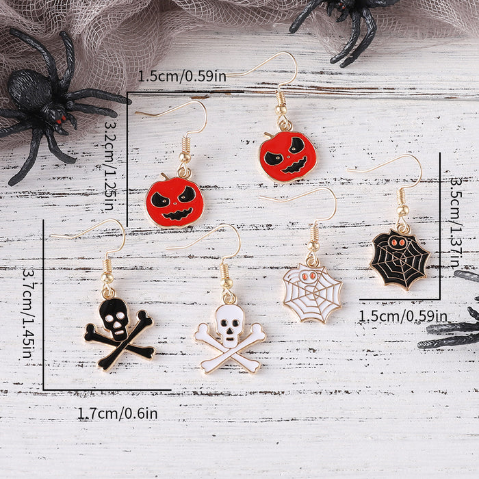 Wholesale Ghost Bat Skull Pumpkin Earring Set Fashion Jewelry Accessory