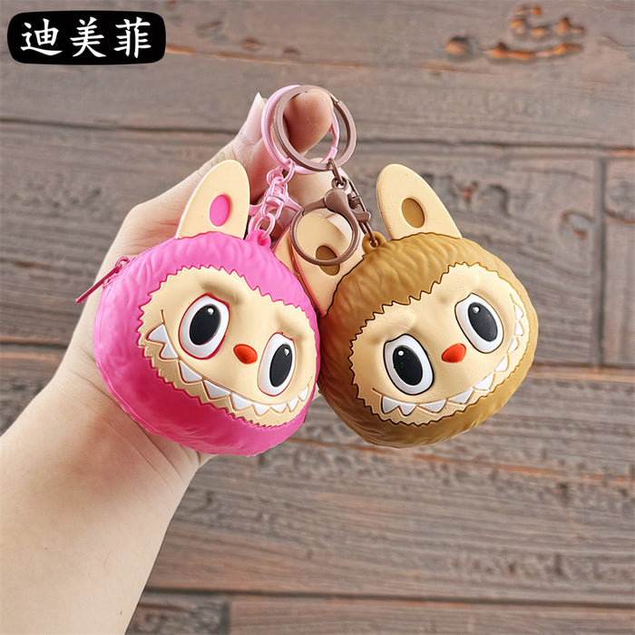 Wholesale Cute Coin Purse Keychain Cartoon Doll Keychain Couple Student Bag Claw Machine Small Pendant