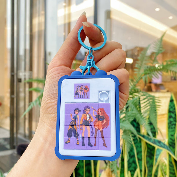 Wholesale K-POP handheld puzzle PVC keychains