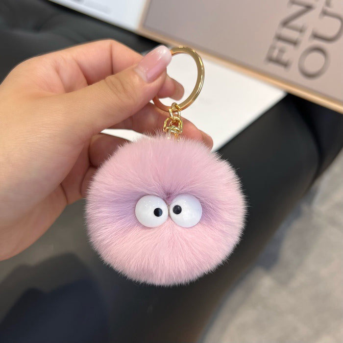 Wholesale cute plush big-eyed duck pendant Keychains