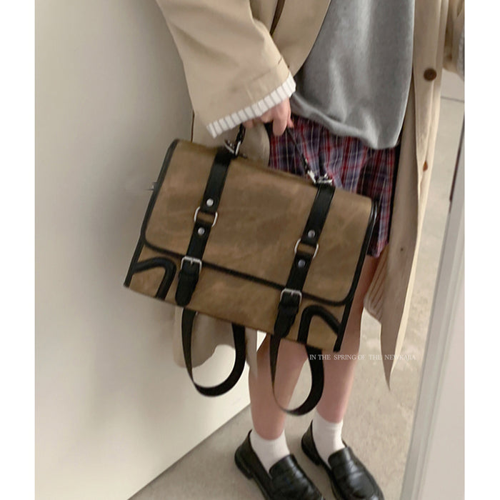 Wholesale Retro backpack, fashionable college style, versatile, large capacity shoulder bag