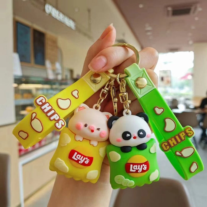 Wholesale Animal keychain doll pendant car bag keychain