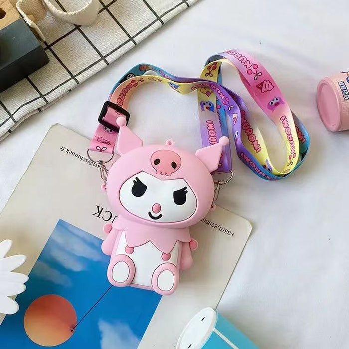 Wholesale Cartoon children's coin purse, three-dimensional silicone crossbody bag, mini cute girl portable bag