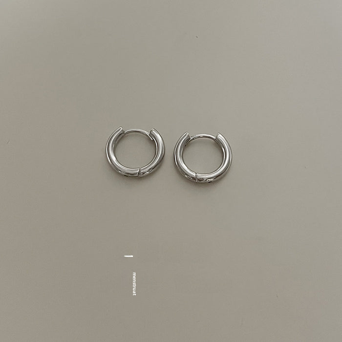 Wholesale Silver needle earrings, simple personality, cold and feng shui drop earrings, round circle earrings