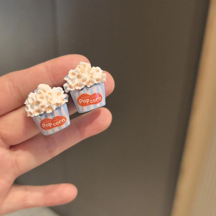 Wholesale silver needle popcorn earrings