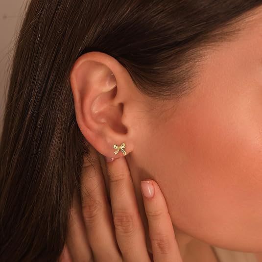 Wholesale Butterfly Knot Stud Earrings for Women Fashionable Material Plated Surface