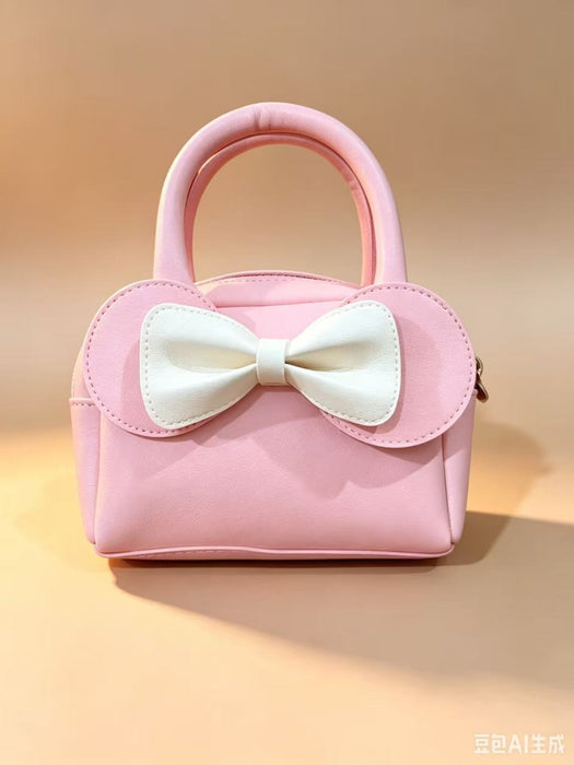 Wholesale Cute Butterfly Bow Handbag for Girls Crossbody PU Leather Purse MOQ≥2