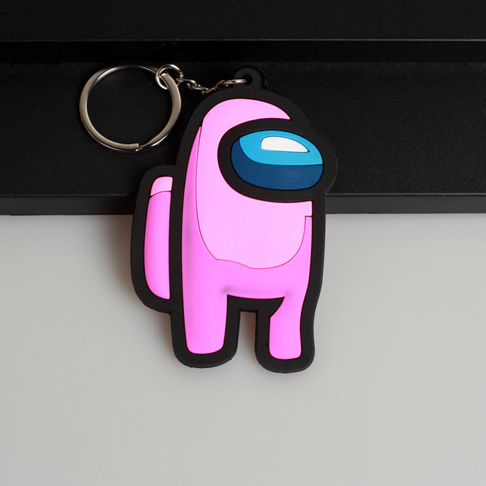 Wholesale 5PCS  Space PVC Silicone Double-Sided Keychain Cartoon Doll Pendant Pendant