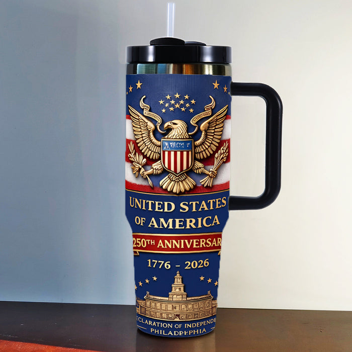 Wholesale US Independence Day 250th Anniversary 40oz Insulated Stainless Steel Tumbler